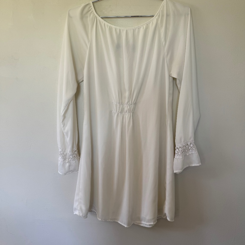 White poet top or mini dress